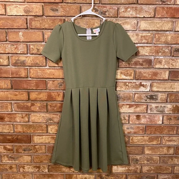 LuLaRoe Asymmetrical zip up dress with puffy sleeves size XS - Picture 1 of 8